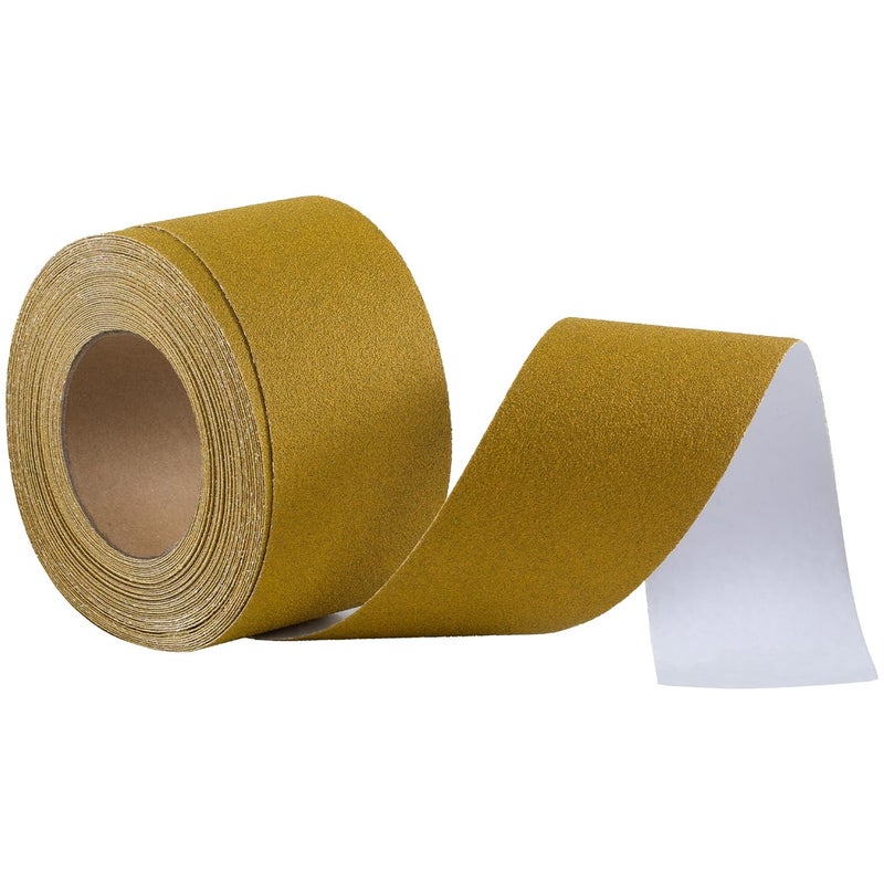 Shawya Self Adhesive Stickyback PSA Sandpaper 100-Grit Sandpaper Roll 2-3/4in x 20 Yards Sand Sheets Roll for Woodworking Auto Body Air File Sander and Hand Sanding Blocks - Image 1